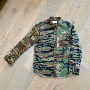 Men Ralph Lauren Camouflage Oxford Shirt